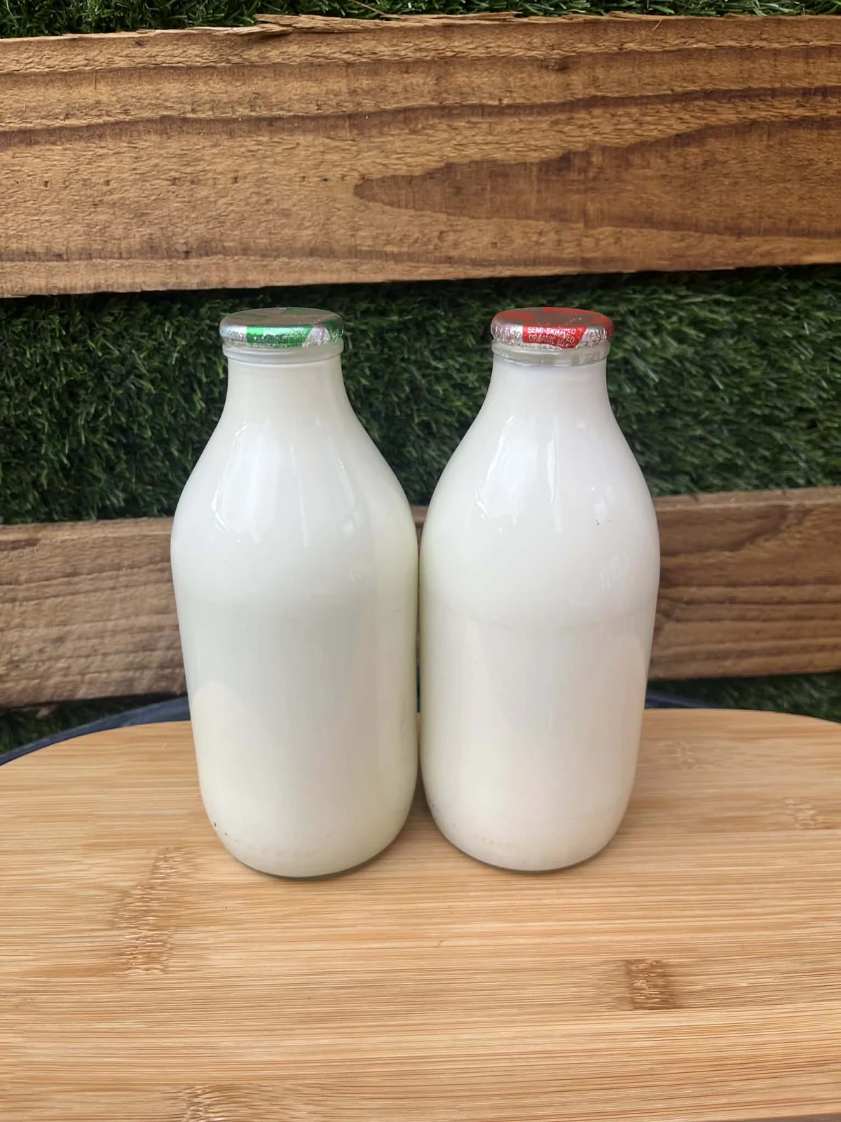 Organic Milk Glass Bottle Full Fat